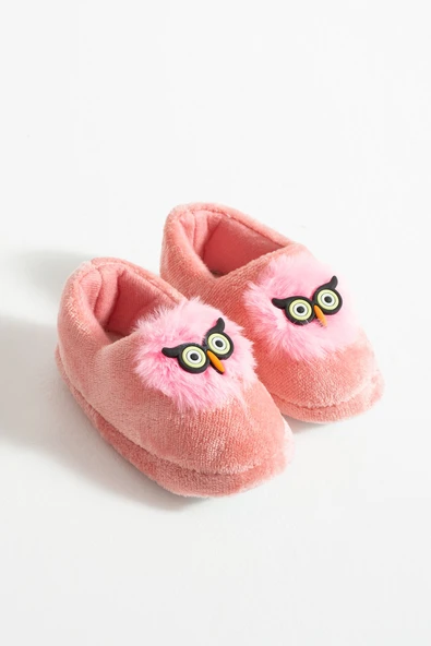 Albishoes Kız Çocuk Panduf Ev Patiği Pamuk Astarlı Baykuş Figür Ev Kreş Ayakkabısı Sevimli Baykuş - 4