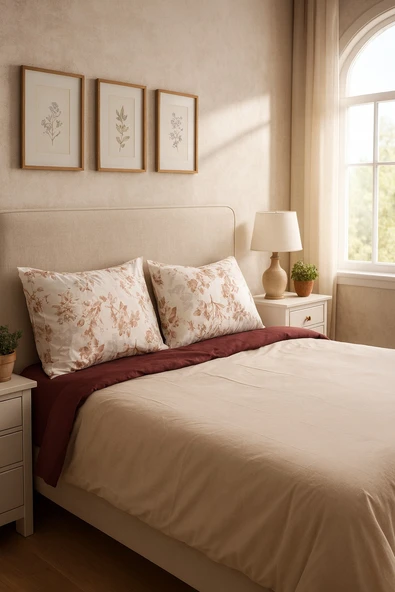 English Home Basic Plain King Size Çift Kişilik %100 Pamuk Nevresim Seti - 2