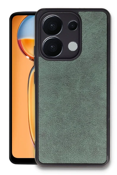 Xiaomi Redmi Note 13 Pro 5G Kılıf Aras Deri Kapak - Koyu Yeşil - 1