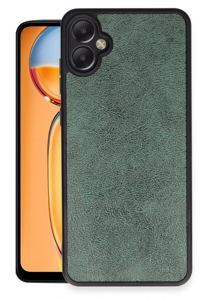 Samsung Galaxy A05 Kılıf Aras Deri Kapak - Koyu Yeşil - 1