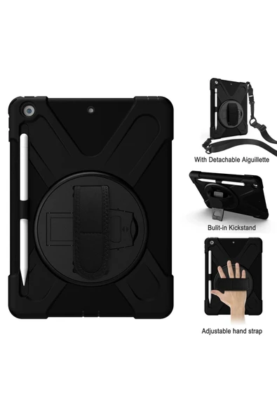 iPad Air 13 (2024) Kılıf Amazing Tablet Kapak - Siyah - 3
