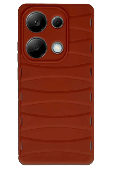 Xiaomi Redmi Note 13 Pro 4G Kılıf Bibercas Silikon Kapak - Kırmızı