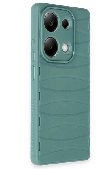 Xiaomi Redmi Note 13 Pro 4G Kılıf Bibercas Silikon Kapak - Koyu Yeşil - 2