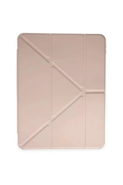 iPad Pro 11 (2024) Kılıf Kalemlikli Mars Tablet Kılıfı - Rose Gold - 3