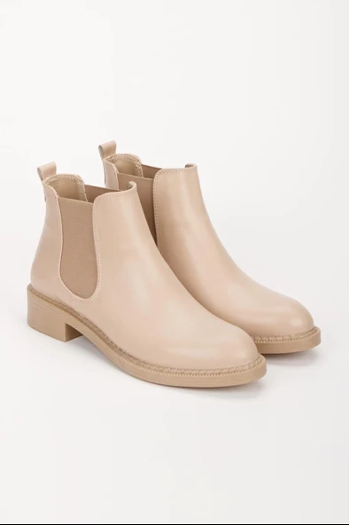 Seend Nude Cilt Topuklu Bot - Resim 3