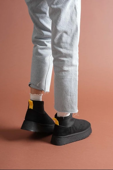 Cuen Siyah Süet Bot - Resim 3