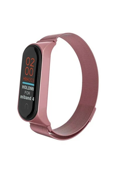 Xiaomi Mi Band 4 Metal Mıknatıslı Kordon - Rose