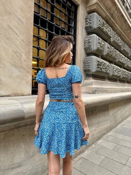 Baskılı etekli takım - Resim 3