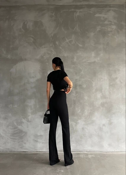 Yanları tüneli takım siyah s3161 - Resim 2