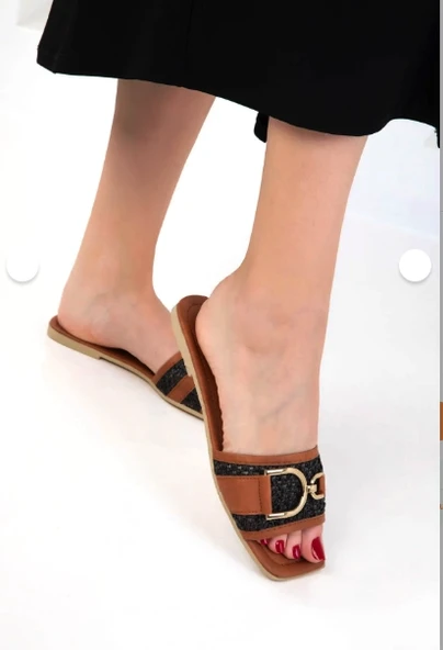 Pıer Siyah Cilt Terlik - Resim 2