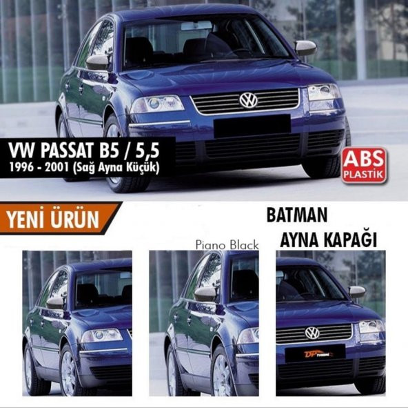 Vw Volkswagen Passat B5 - B5.5 Yarasa Ayna Kapağı ABS Plastik Batman Piano Black Batman ayna Kapağı 1996-2001 Modeller için