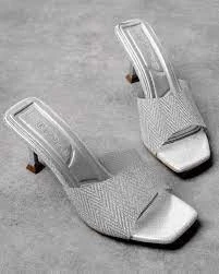 Luart Platin Simli Topuklu Terlik ürün görseli