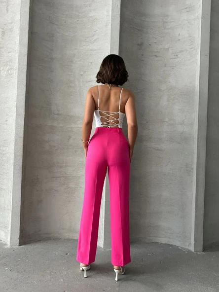Palazzo fuşya pantolon - Resim 2