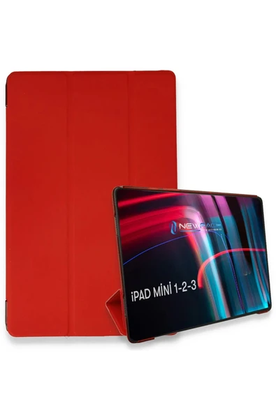 iPad Mini 3 Kılıf Tablet Smart Kılıf - Kırmızı - 1