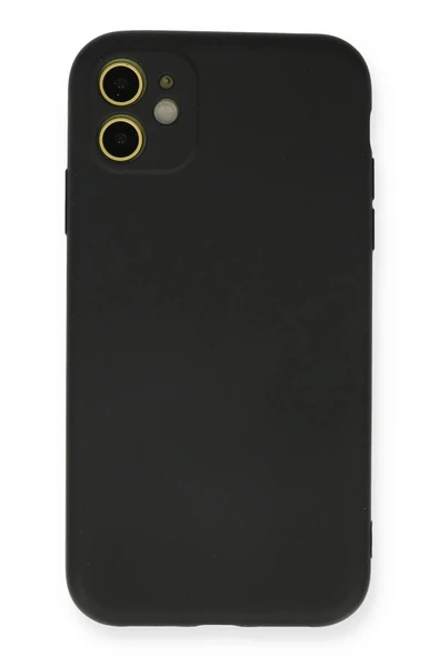 iPhone 11 Kılıf Nano içi Kadife Silikon - Siyah - 1