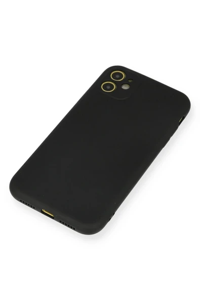iPhone 11 Kılıf Nano içi Kadife Silikon - Siyah - 2
