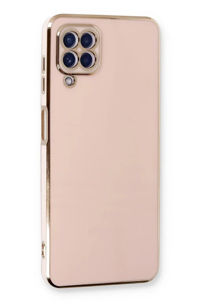Samsung Galaxy A22 Kılıf Volet Silikon - Pembe - 1