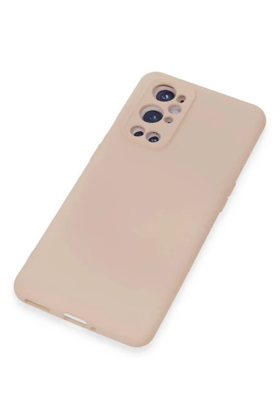 One Plus 9 Pro Kılıf Nano içi Kadife Silikon - Pudra - 4