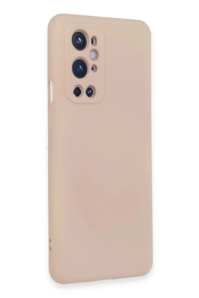 One Plus 9 Pro Kılıf Nano içi Kadife Silikon - Pudra - 2