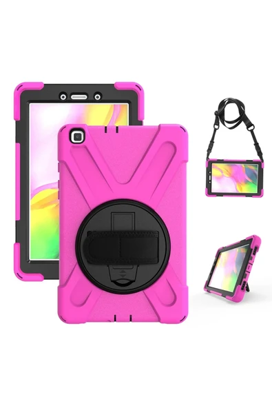 Samsung Galaxy T290 Tab A 8 Kılıf Amazing Tablet Kapak - Pembe - 5