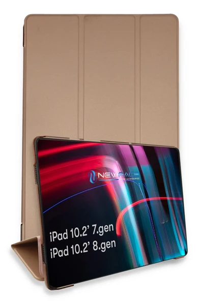 iPad 10.2 (7.nesil) Kılıf Tablet Smart Kılıf - Rose Gold - 1