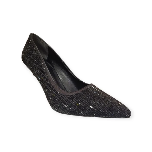 BEET 25BK238.38 SİVRİ BURUN TAŞ DETAYLI KADIN STİLETO - Resim 21