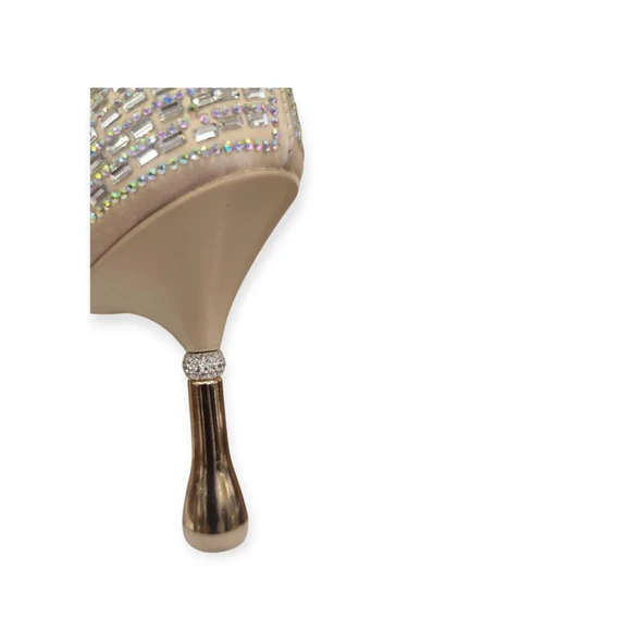 BEET 25BK238.38 SİVRİ BURUN TAŞ DETAYLI KADIN STİLETO - Resim 20