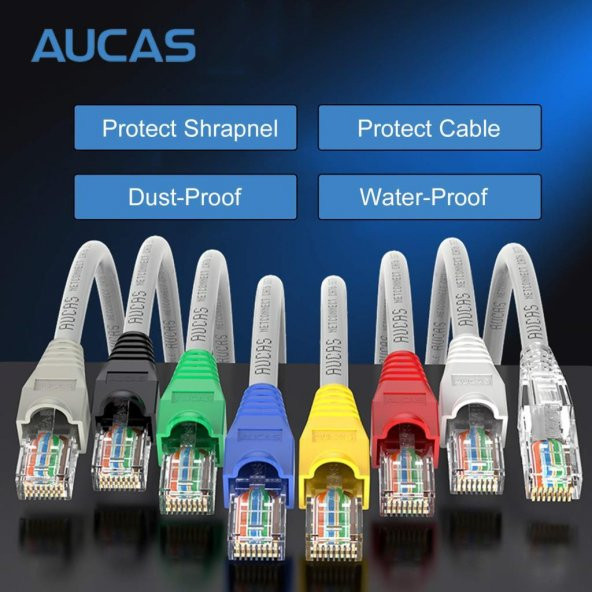 PrimeX PX-CAT7100 Cat7 RJ45 Koruma Kılıfı CAT7 Cover Gri 100 Adet - 5