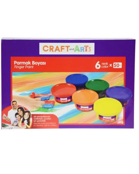 Craft and Arts 6x50ml Parmak Boyası