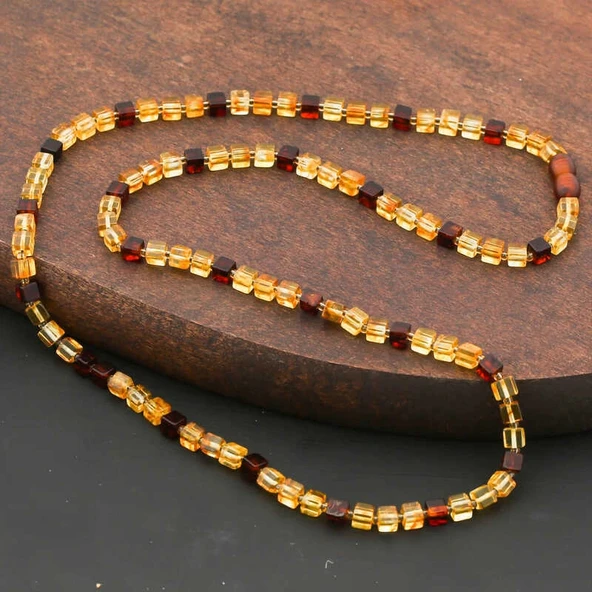 Supertrend Yetişkin Damla Kehribar Kolye - Resim 2