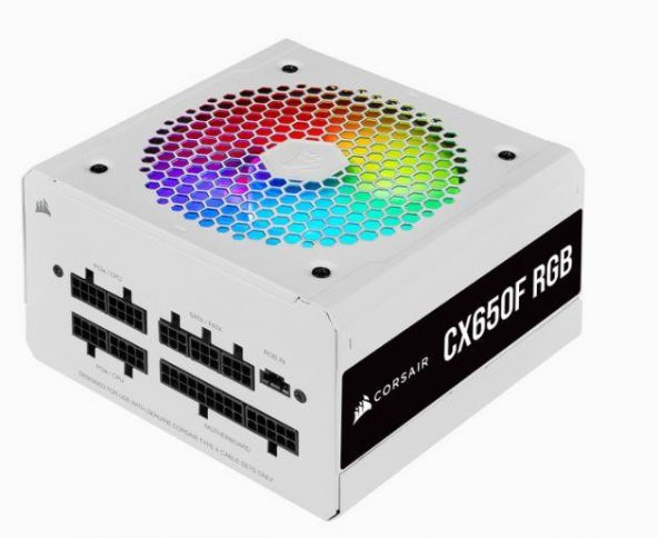 CORSAIR CP-9020226-EU CX650F 650W TAM MODULER RGB BEYAZ 80 PLUS BRONZ GUC KAYNAGI