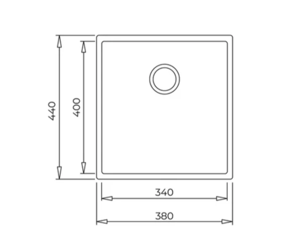 TEKA SQUARE 34.40 TEZGAH ALTI SİYAH GRANİT EVYE - Resim 3