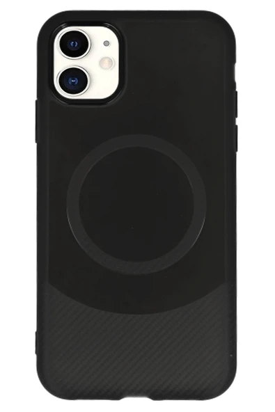 iPhone 11 Kılıf Maya Karbon Kapak - Siyah - 3