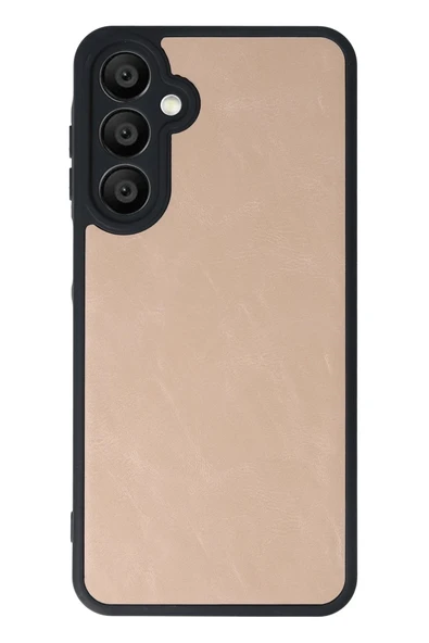Samsung Galaxy A55 5G Kılıf Aras Deri Kapak - Pudra - 3