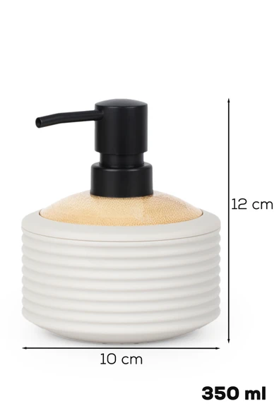 Porsima 3126 Banyo ve Mutfak Sıvı Sabunluk 350ML Taupe-Ahşap - 3