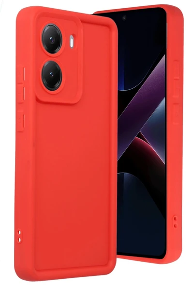 Xiaomi Poco X7 Pro Viera Silikon - Kırmızı - 1