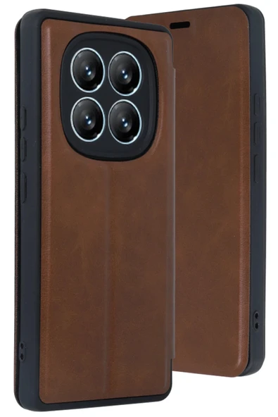 Xiaomi Redmi Note 14 Pro 4G Kılıf Flip Cover - Taba - 4