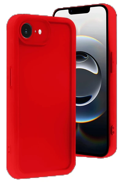 iPhone 16E Kılıf Viera Silikon - Kırmızı - 1