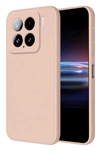 Xiaomi Mi 15 Pro Kılıf Nano içi Kadife Silikon - Pudra - 1