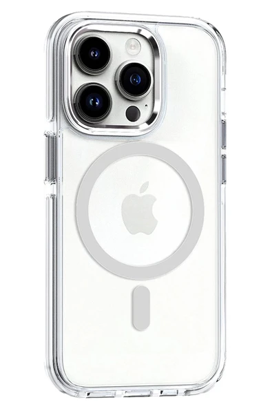 iPhone 15 Pro Bella Magsafe Kapak - Gri - 2