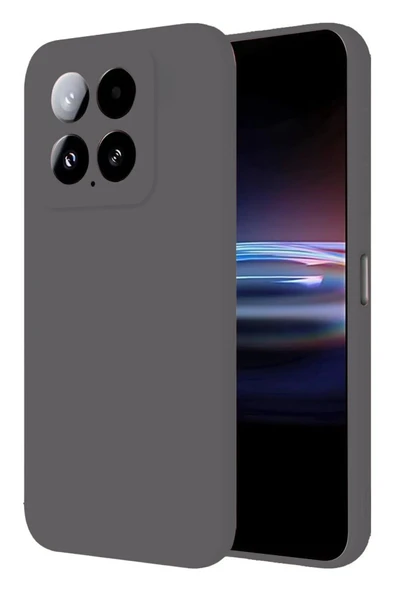 Xiaomi Mi 14T Pro Kılıf Nano içi Kadife Silikon - Gri - 1