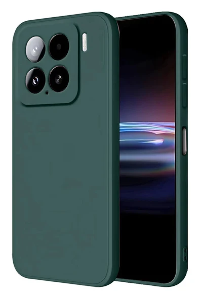 Xiaomi Mi 15 Kılıf Nano içi Kadife Silikon - Koyu Yeşil - 1