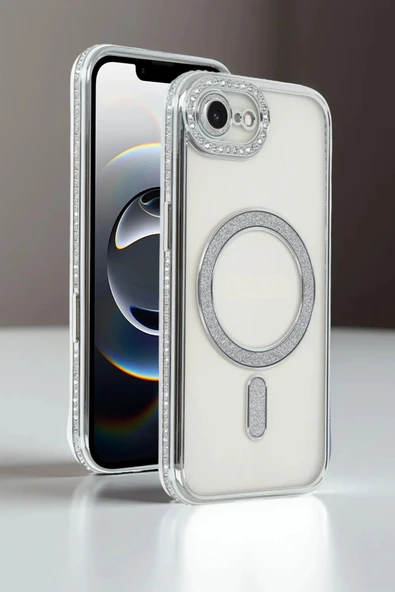 Apple iPhone 16E Joke Simli Magneticsafe Kılıf - Mavi - 1