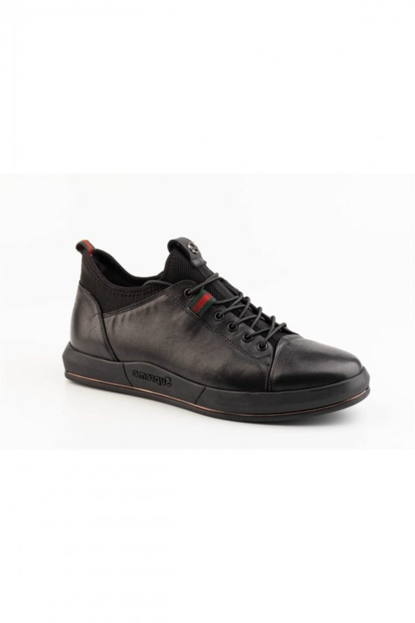 Marcomen Style Mix Erkek Günlük Casual Deri Tarz Ayakkabı Siyah 10397