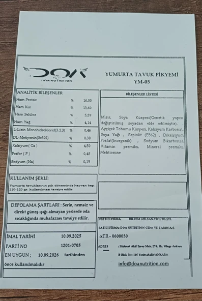 DOA YEM 10 KG YUMURTA YEMİ - Resim 3