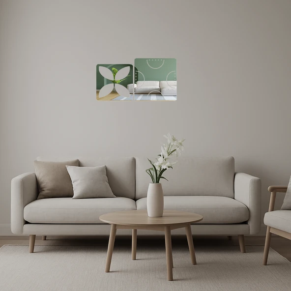 Minimalist Doğa  Aynalı Tablo - 1