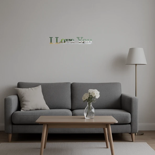 Dekoratif I Love You  Aynalı Tablo - 5