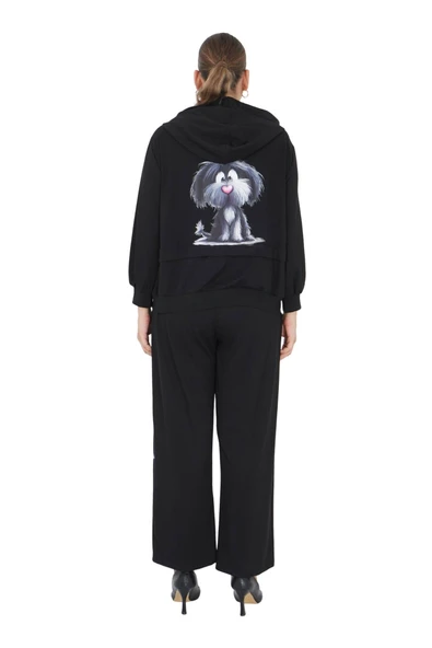 Kadın Büyük Beden Siyah Payetli İkili Takım - Resim 9