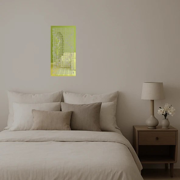 Modern Çiçek Desenli Dekoratif Altın Aynalı Tablo - 2