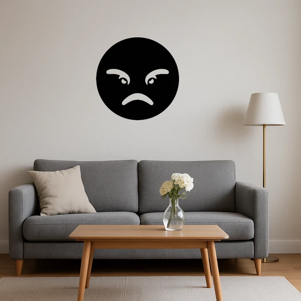 Sinirli Emoji Dekoratif Tablo - 4